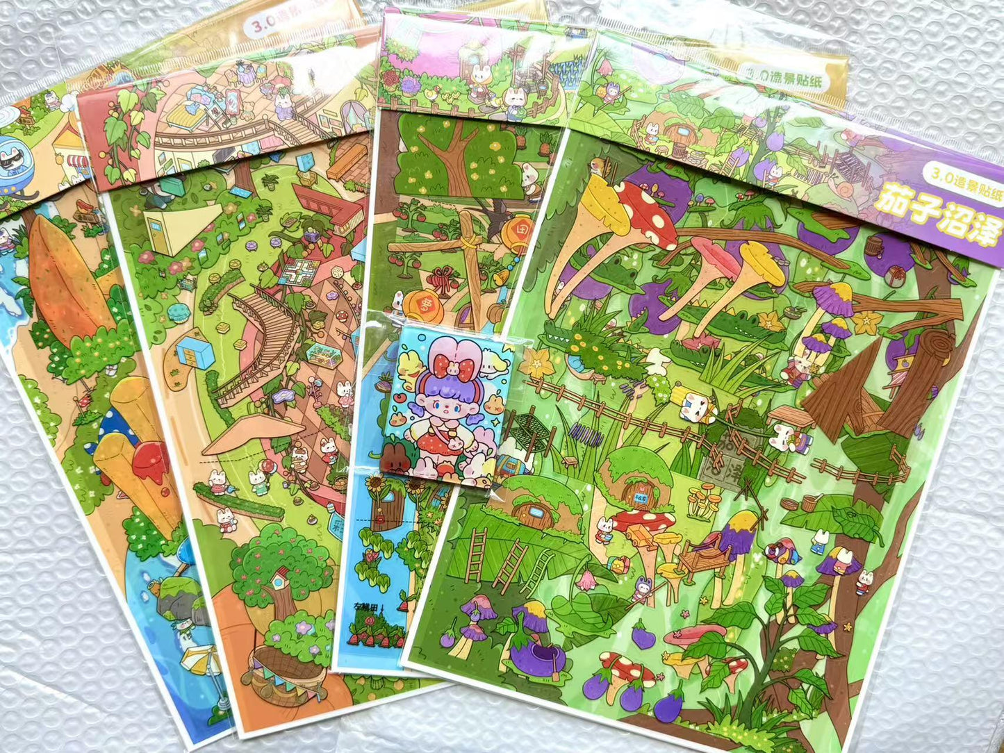 150+Designs Big and Huge size 3D scenes stickers(Maching Game)