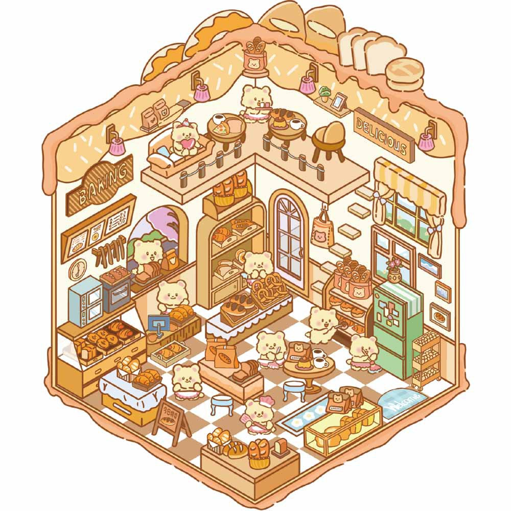 200+Designs medium and small 3D scenes stickers(Maching Game)