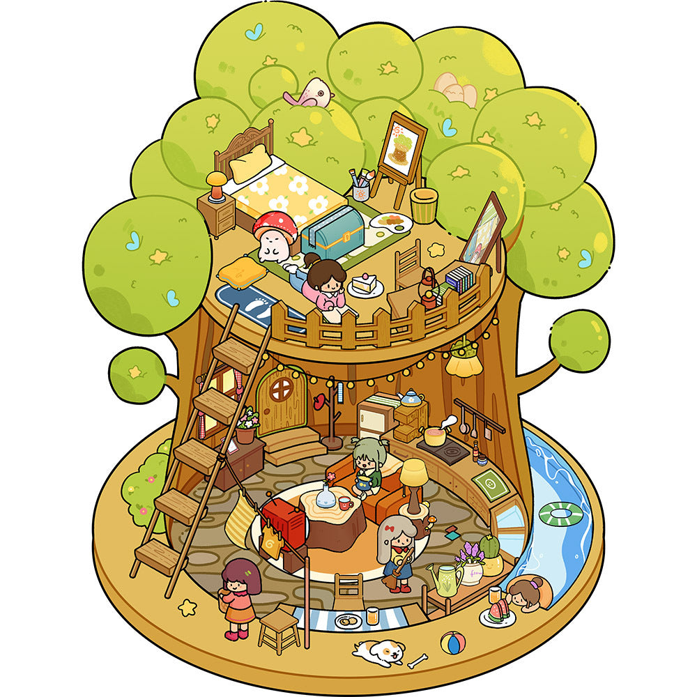 200+Designs medium and small 3D scenes stickers(Maching Game)