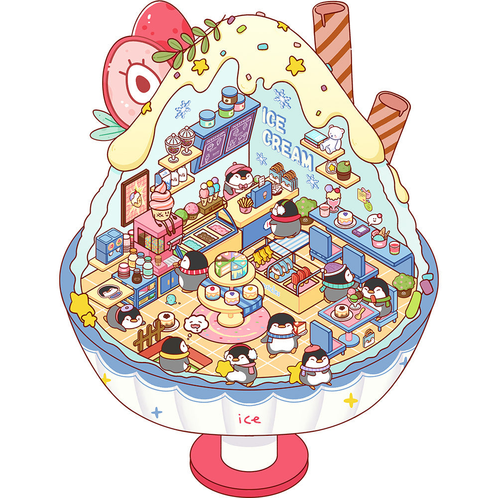 200+Designs medium and small 3D scenes stickers(Maching Game)