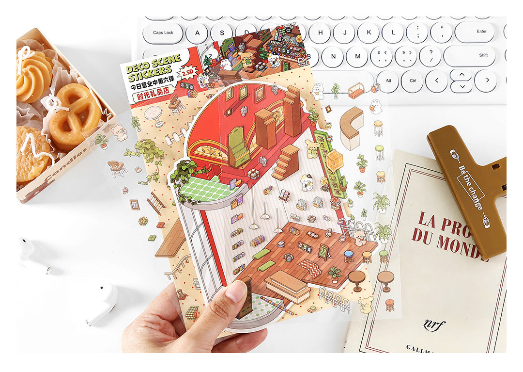 200+Designs medium and small 3D scenes stickers(Maching Game)