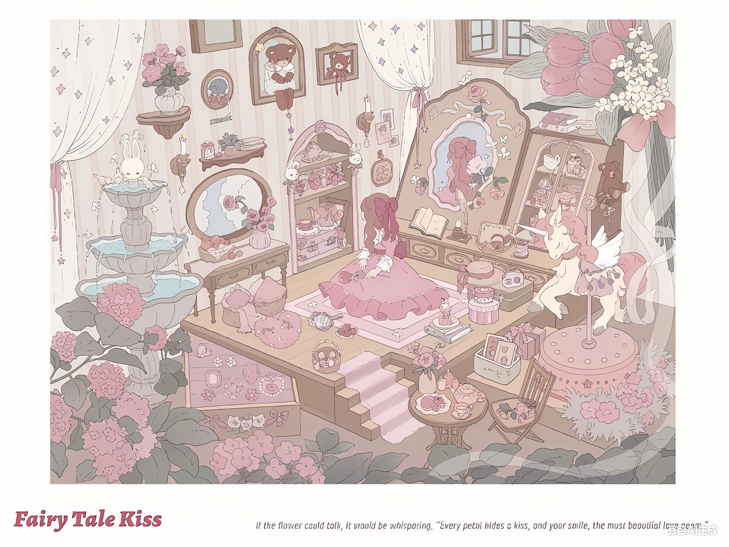 Castle fairy tales DIY 3D Sticker Collection - 4 Cute Miniature Scenes