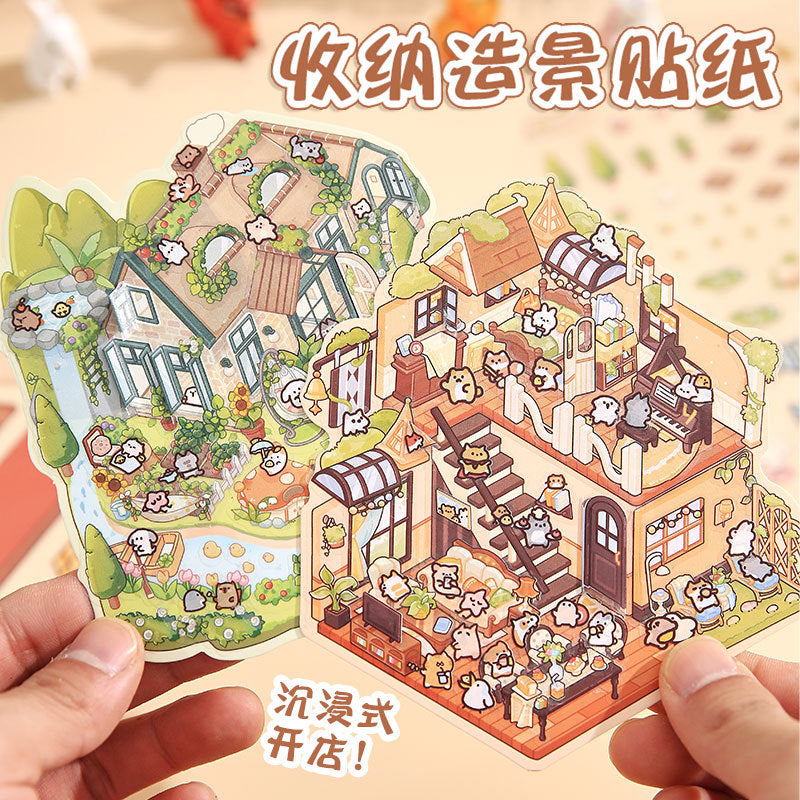 200+Designs medium and small 3D scenes stickers(Maching Game)