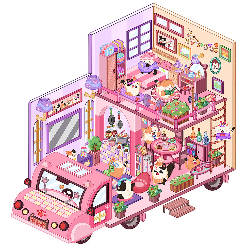 200+Designs medium and small 3D scenes stickers(Maching Game)