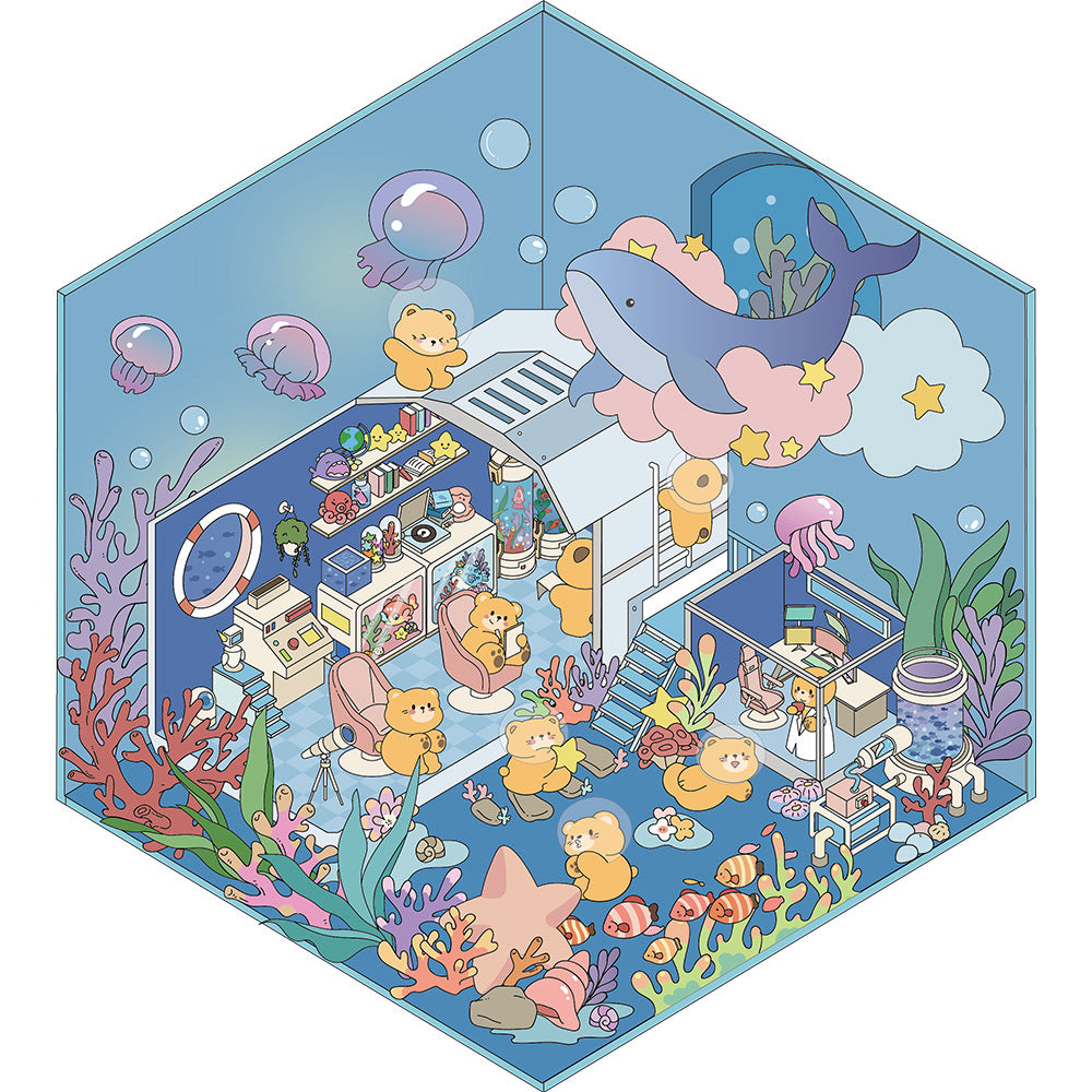 200+Designs medium and small 3D scenes stickers(Maching Game)