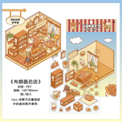 200+Designs medium and small 3D scenes stickers(Maching Game)