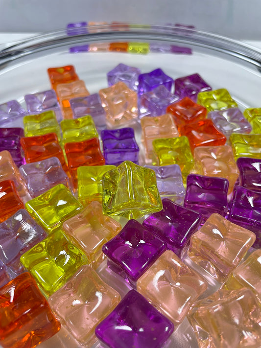 The Mystery of Secret Glowin Resin Fake Ice Cubes - Random Packs of Realistic Acrylic Decorative Props for DIY Crafts Vases & Home Decor - Reusable & Colorful