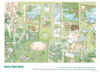 Castle fairy tales DIY 3D Sticker Collection - 4 Cute Miniature Scenes