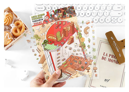 200+Designs medium and small 3D scenes stickers(Maching Game)