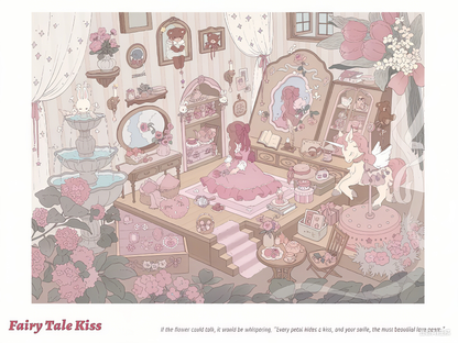 Castle fairy tales DIY 3D Sticker Collection - 4 Cute Miniature Scenes