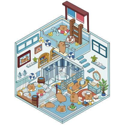 200+Designs medium and small 3D scenes stickers(Maching Game)