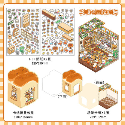 200+Designs medium and small 3D scenes stickers(Maching Game)