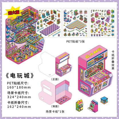 150+Designs Big and Huge size 3D scenes stickers(Maching Game)