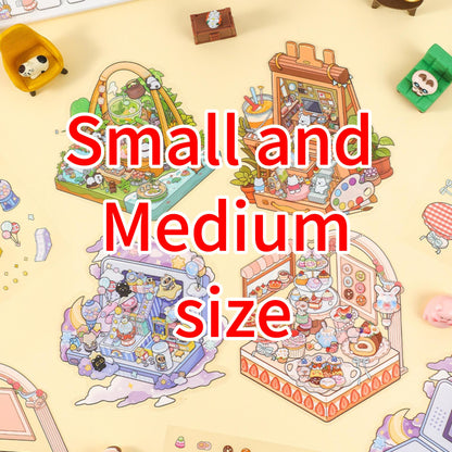 200+Designs medium and small 3D scenes stickers(Maching Game)