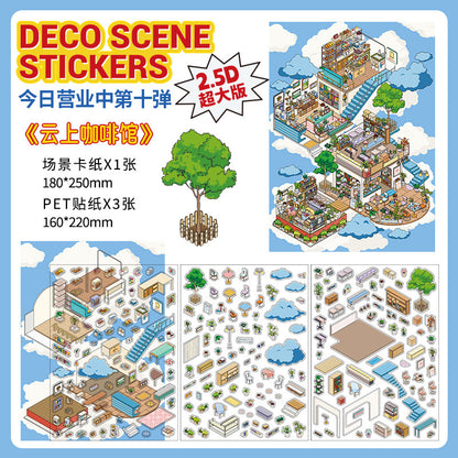 150+Designs Big and Huge size 3D scenes stickers(Maching Game)